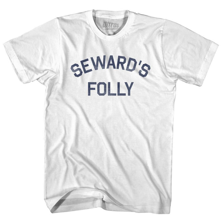 Alaska Seward's Folly Nickname Womens Cotton Junior Cut T-Shirt - White