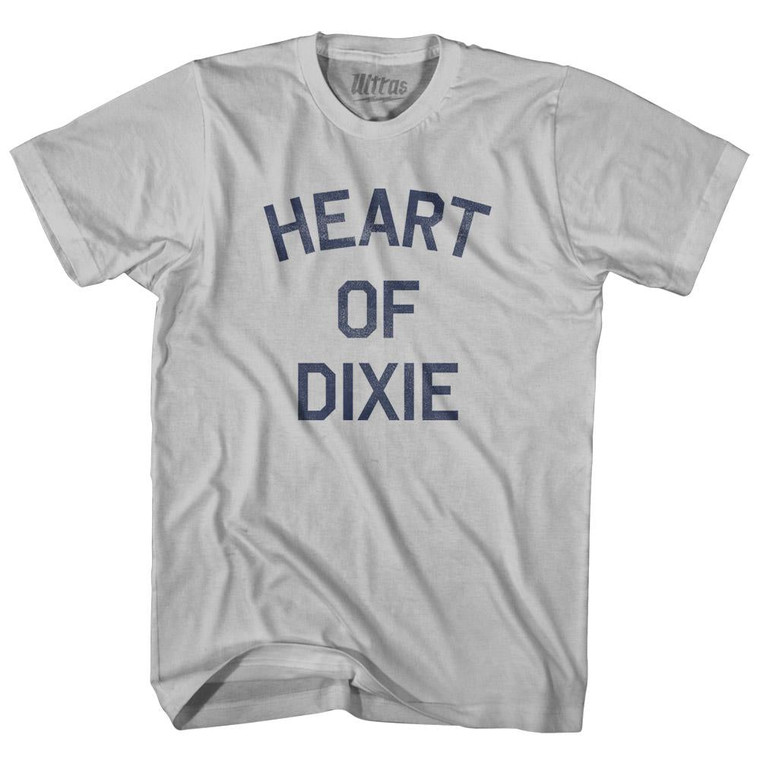 Alabama Heart of Dixie Nickname Adult Cotton T-shirt - Cool Grey