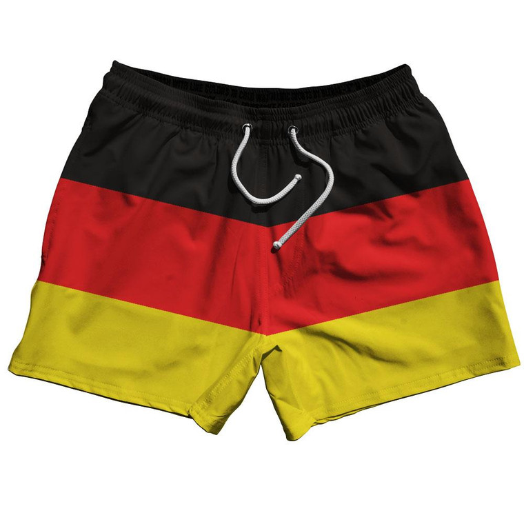 Germany Country Flag 5" Swim Shorts Made in USA - Black Red Yellow