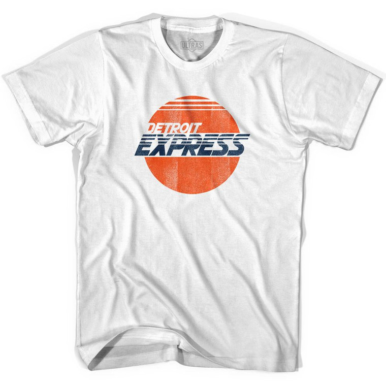 Detroit Express NASL Soccer Womens Cotton Soccer Junior Cut T-shirt - White
