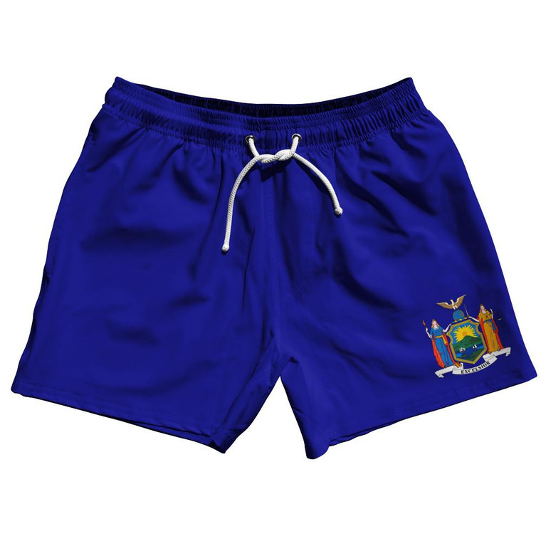 New York US State 5" Swim Shorts Made in USA-Royal