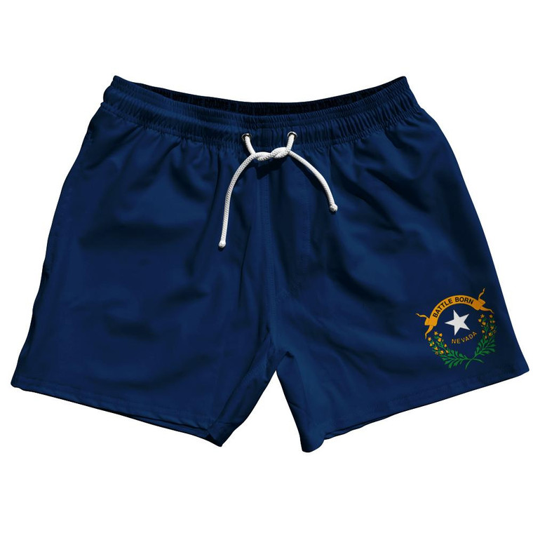 Nevada US State 5" Swim Shorts Made in USA-Navy