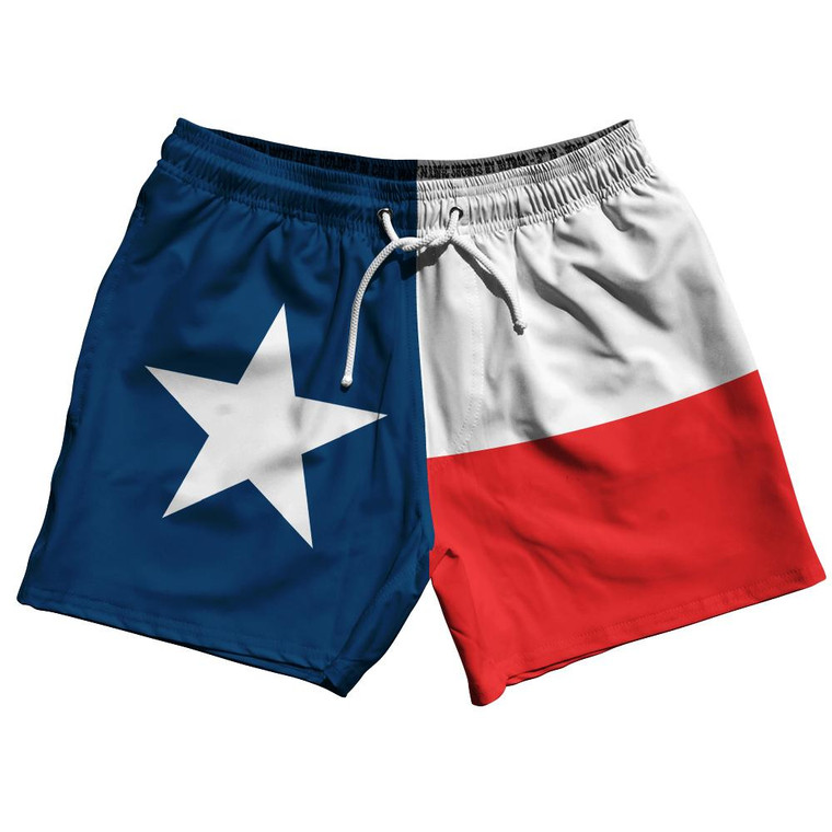 Texas US State 5" Swim Shorts Made in USA-Royal