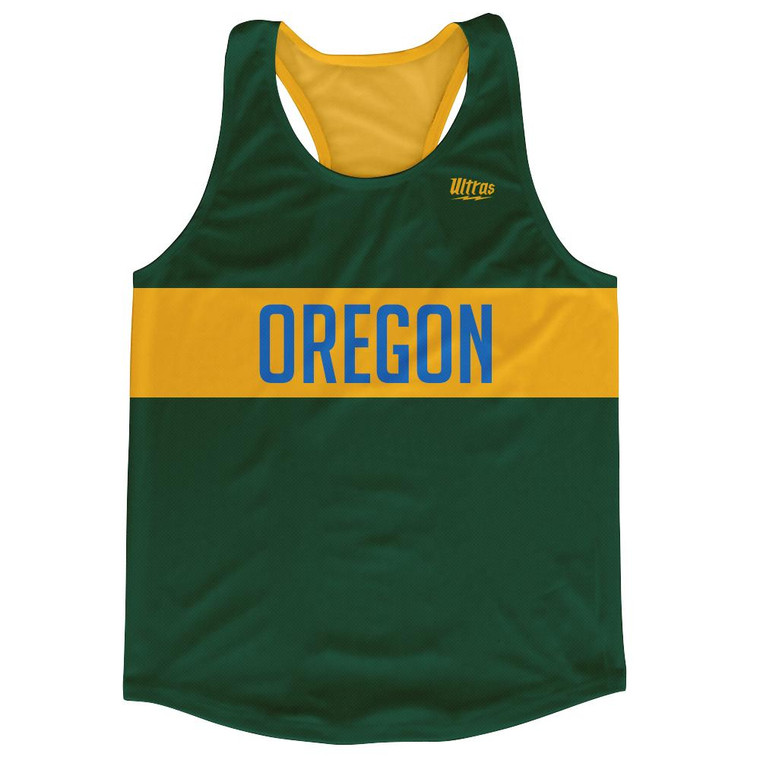 Oregon City Finish Line Running Tank Top Racerback Track and Cross Country Singlet Jersey Made In USA - Green