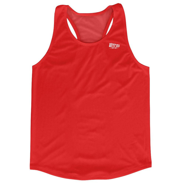 Red Running Tank Top Racerback Track and Cross Country Singlet Jersey Made In USA - Red