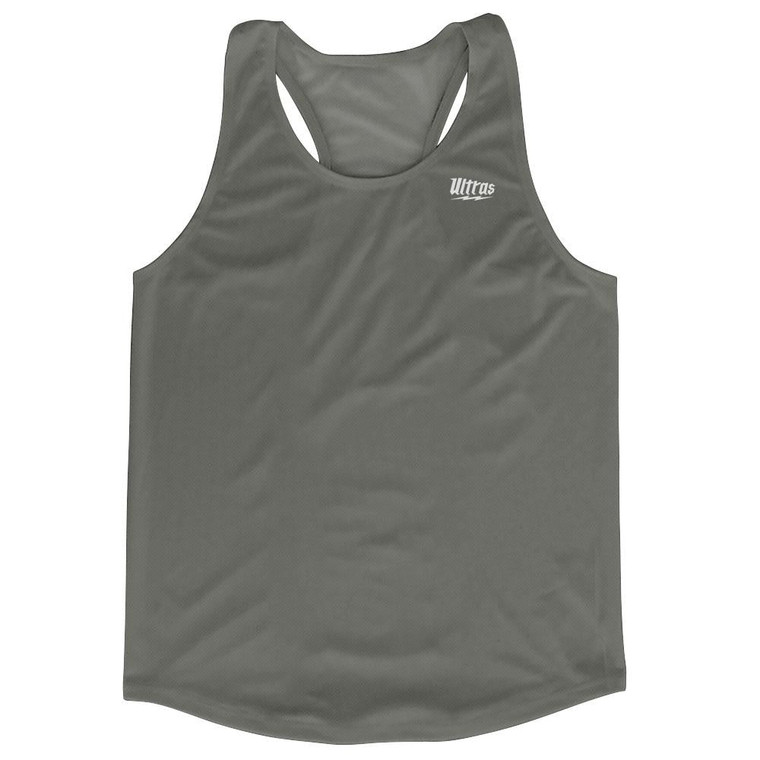 Dark Grey Running Tank Top Racerback Track and Cross Country Singlet Jersey Made In USA - Dark Grey