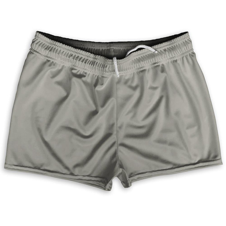 Grey Medium Shorty Short Gym Shorts 2.5"Inseam Made in USA - Grey