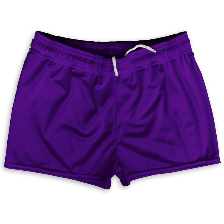 Purple Violet Laker Shorty Short Gym Shorts 2.5"Inseam Made in USA - Purple