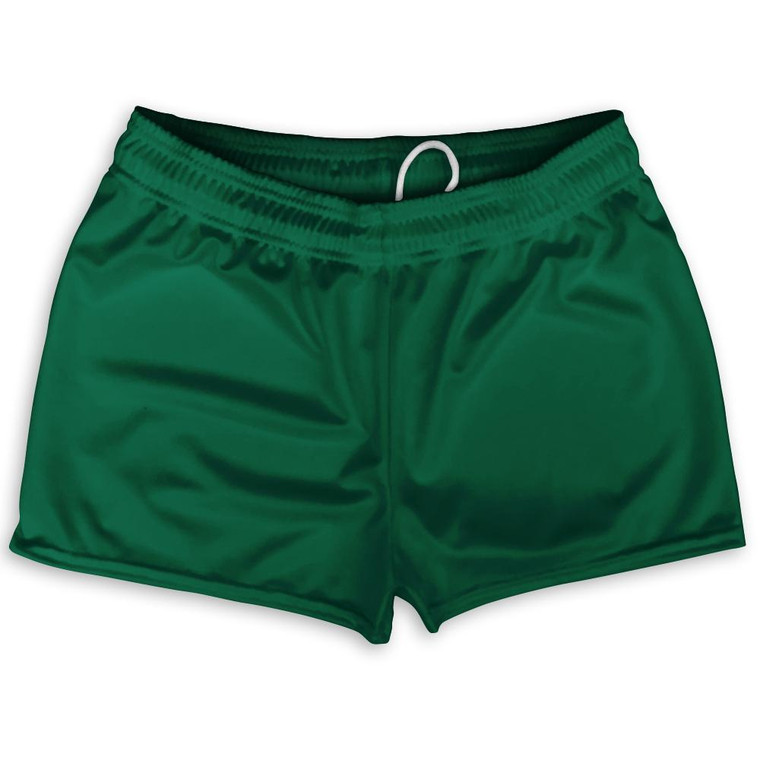 Green Hunter Shorty Short Gym Shorts 2.5"Inseam Made in USA - Green