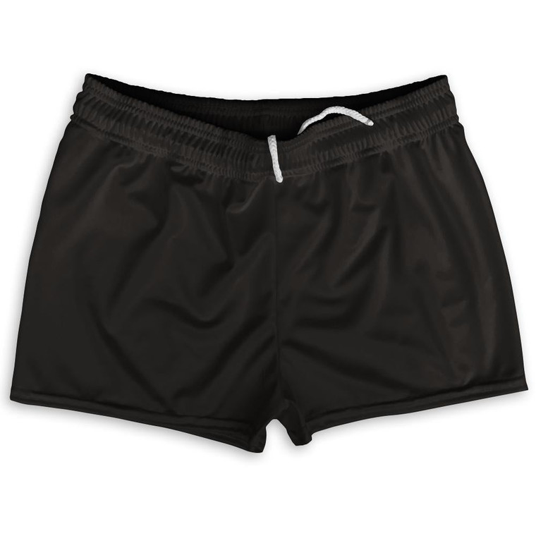Black Shorty Short Gym Shorts 2.5"Inseam Made in USA - Black