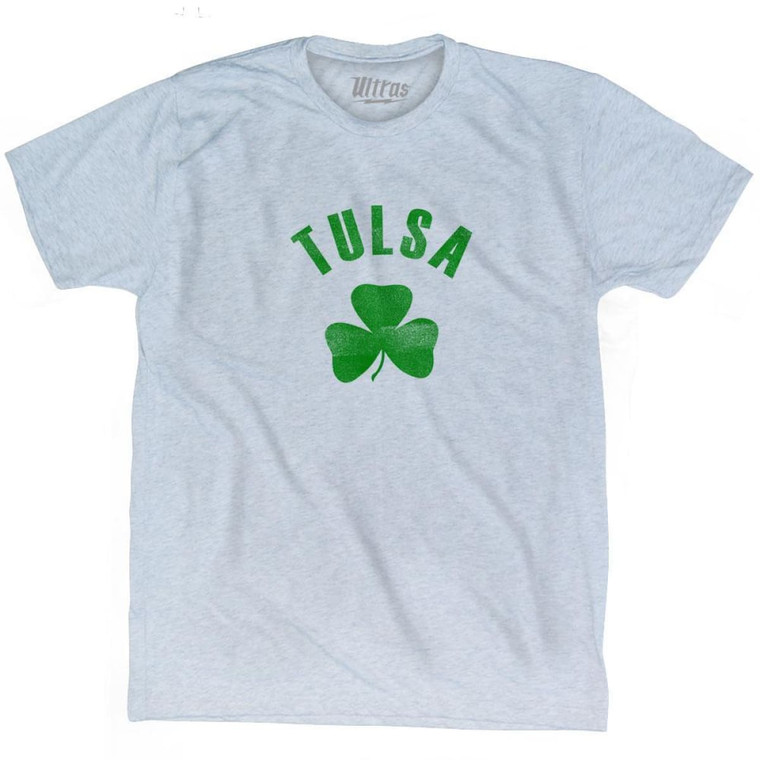 Tulsa Shamrock Tri-Blend T-shirt-Athletic White