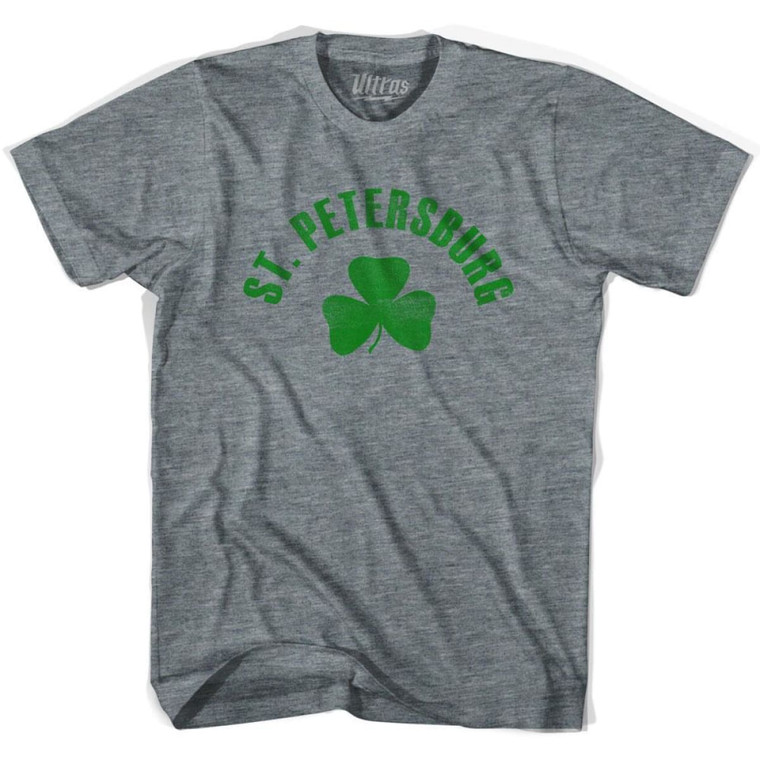 St. Petersburg Shamrock Womens Tri-Blend T-shirt - Athletic Grey