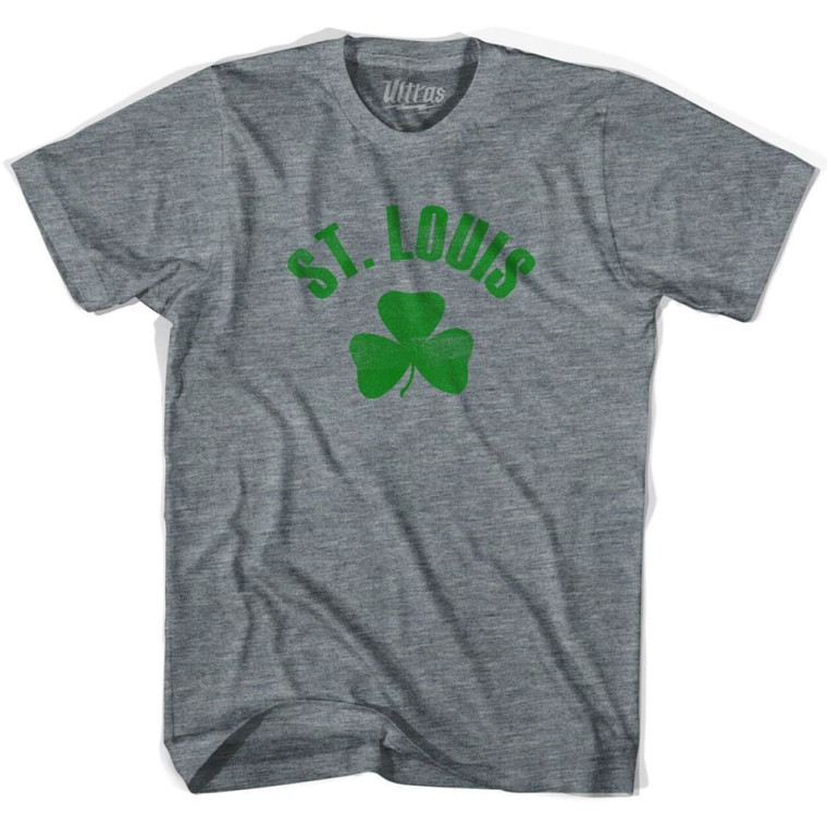St. Louis Shamrock Tri-Blend T-shirt - Athletic Grey