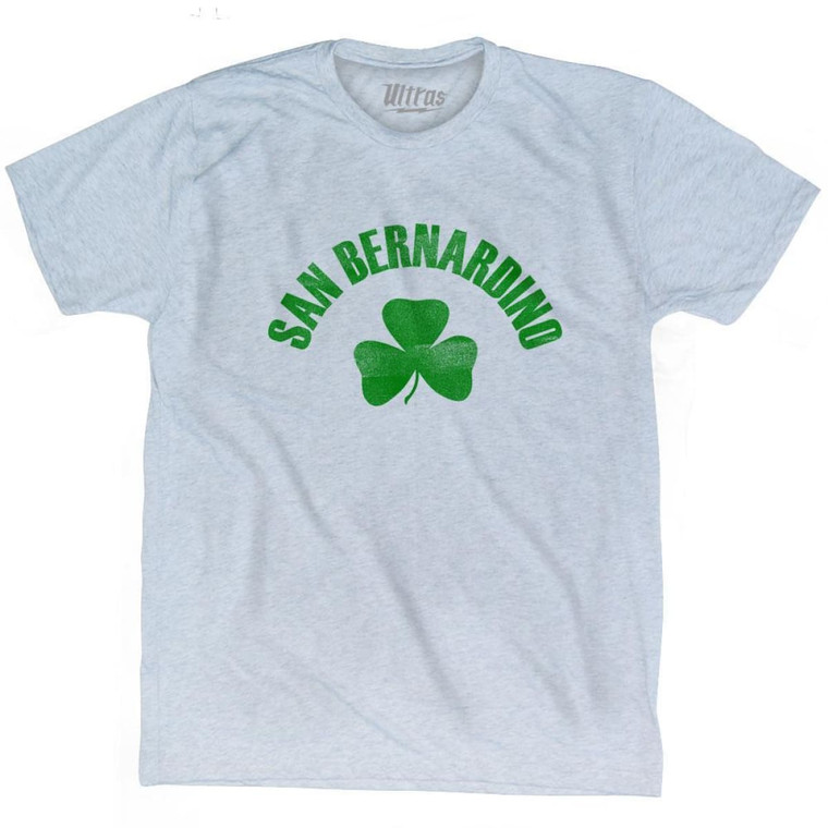 San Bernardino Shamrock Tri-Blend T-shirt - Athletic White