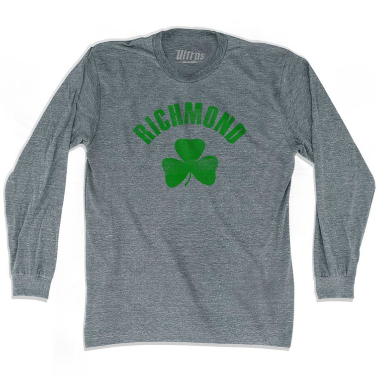 Richmond Shamrock Tri-Blend Long Sleeve T-shirt - Athletic Grey