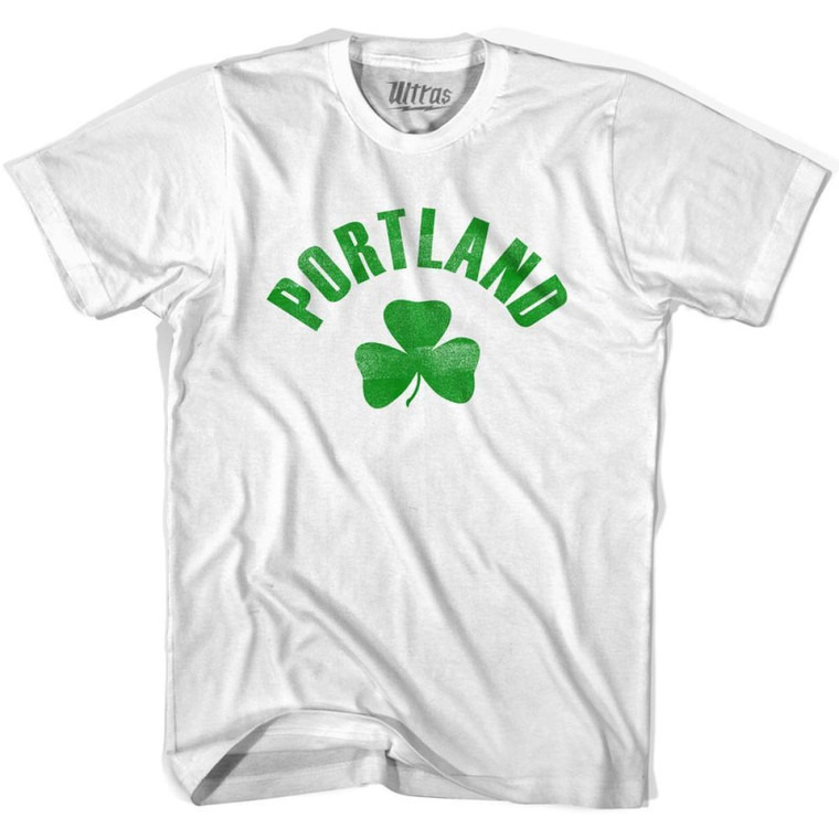 Portland Shamrock Womens Cotton T-shirt - White
