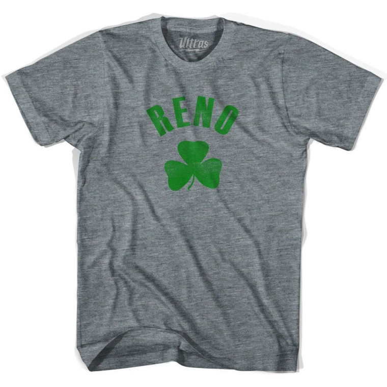Reno Shamrock Womens Tri-Blend T-shirt-Athletic Grey