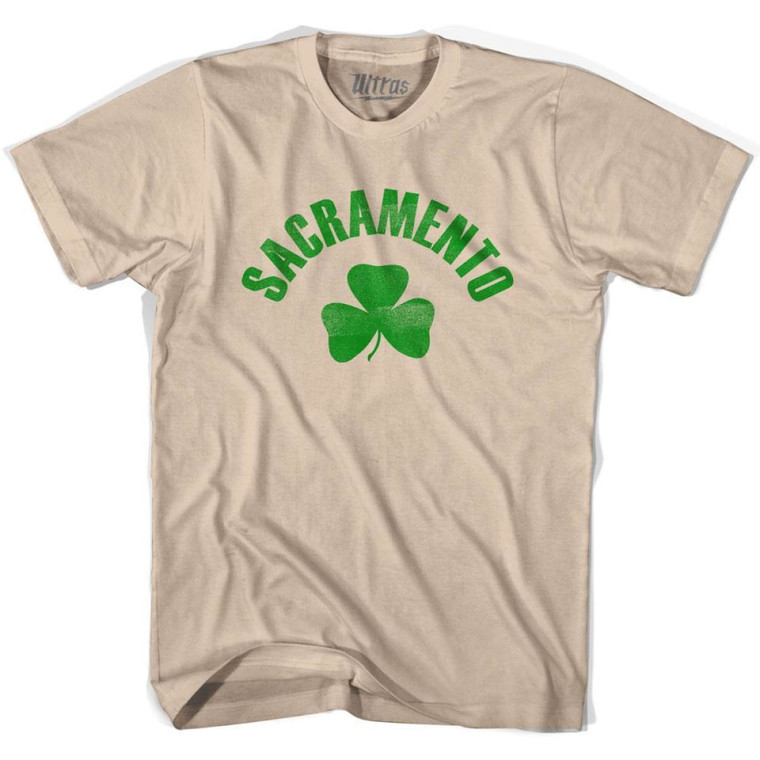 Sacramento Shamrock Cotton T-shirt-Creme