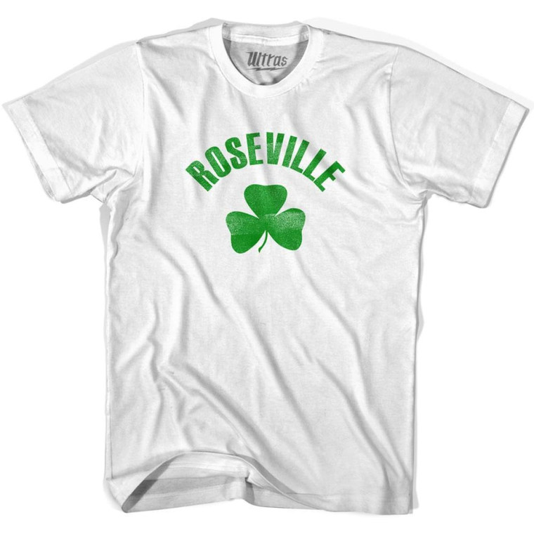 Roseville Shamrock Youth Cotton T-shirt - White
