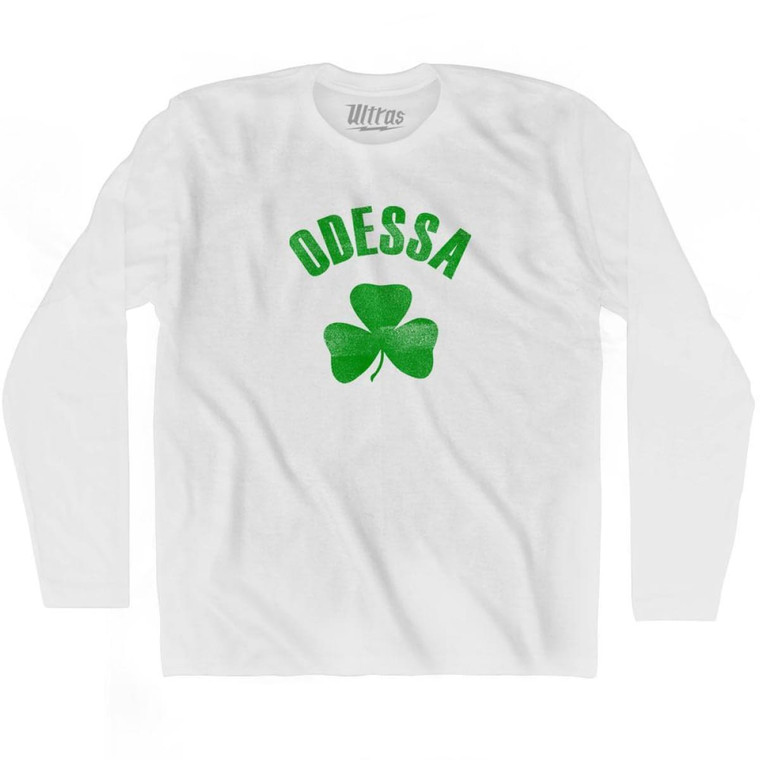 Odessa Shamrock Cotton Long Sleeve T-shirt - White