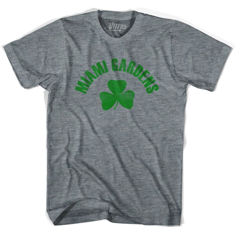 Miami Gardens Shamrock Womens Tri-Blend T-shirt - Athletic Grey