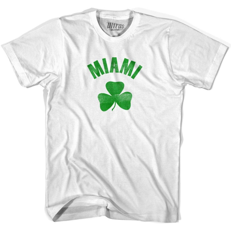 Miami Shamrock Womens Cotton T-shirt - White