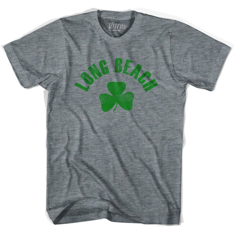 Long Beach Shamrock Tri-Blend T-shirt - Athletic Grey