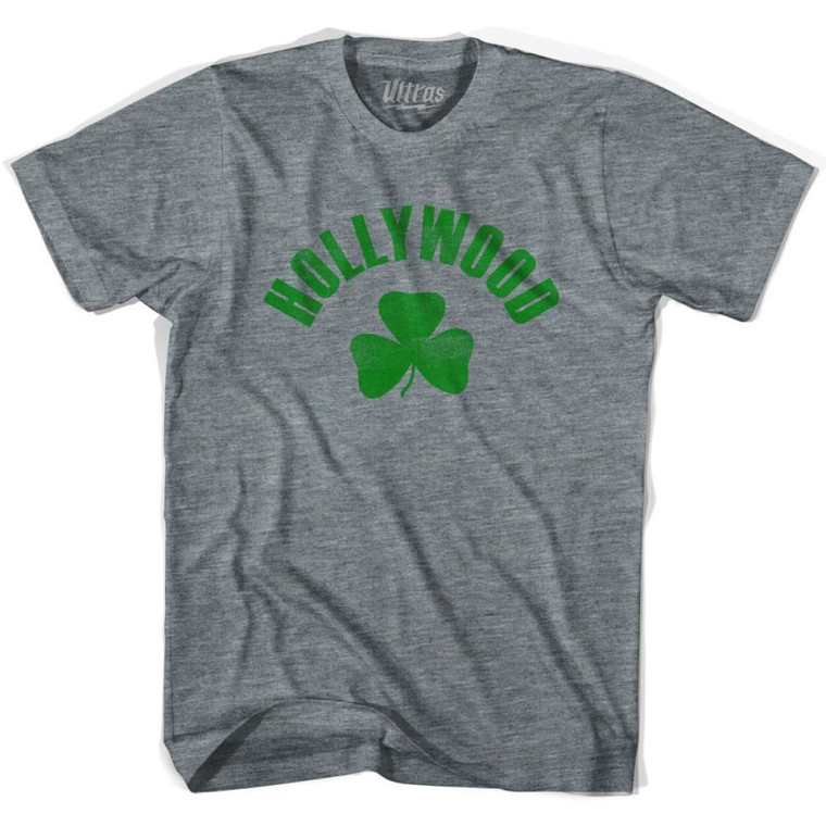 Hollywood Shamrock Womens Tri-Blend T-shirt - Athletic Grey