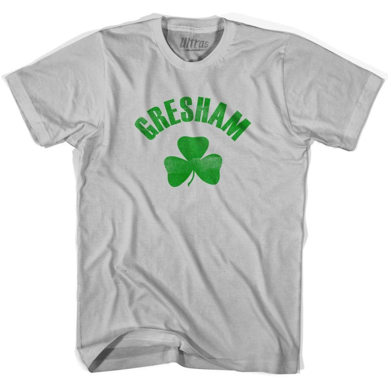 Gresham Shamrock Cotton T-shirt - Cool Grey