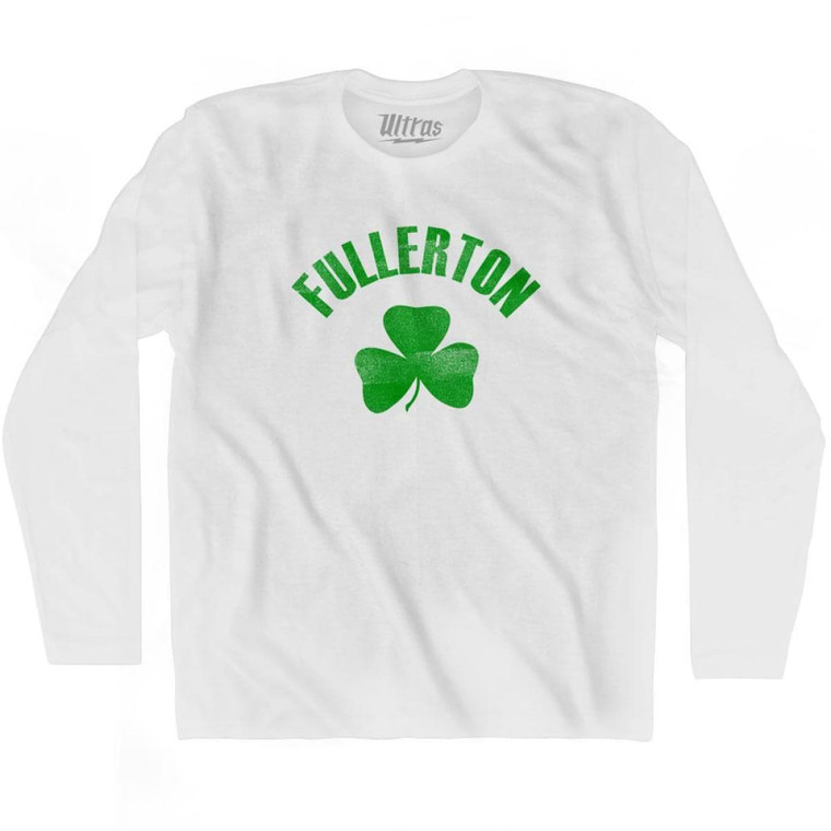 Fullerton Shamrock Cotton Long Sleeve T-shirt - White