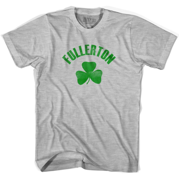 Fullerton Shamrock Womens Cotton T-shirt - Grey Heather