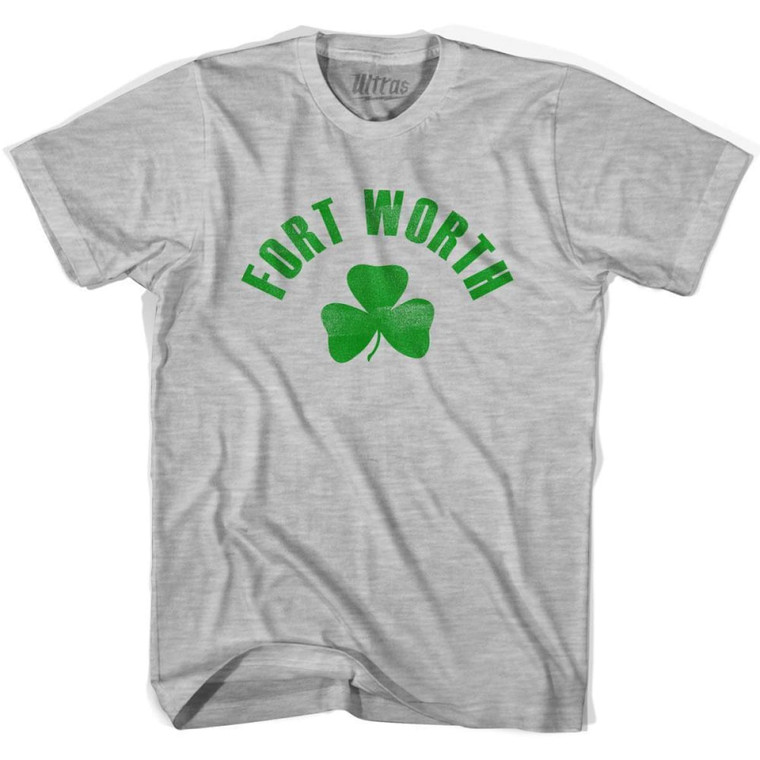 Fort Worth Shamrock Youth Cotton T-shirt - Grey Heather
