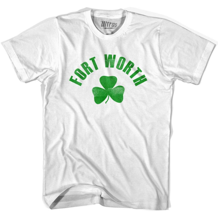 Fort Worth Shamrock Cotton T-shirt - White