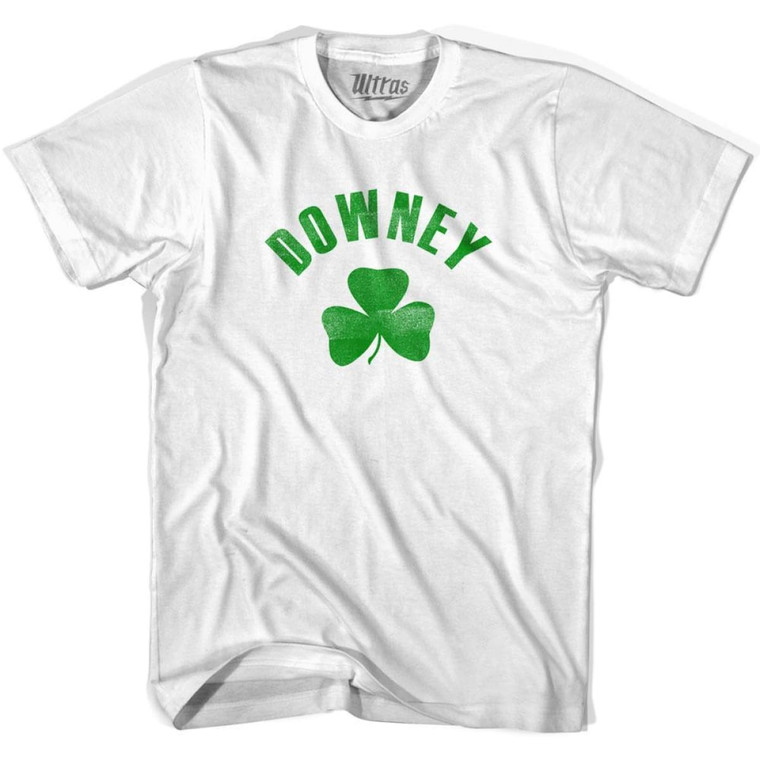 Downey Shamrock Womens Cotton T-shirt - White