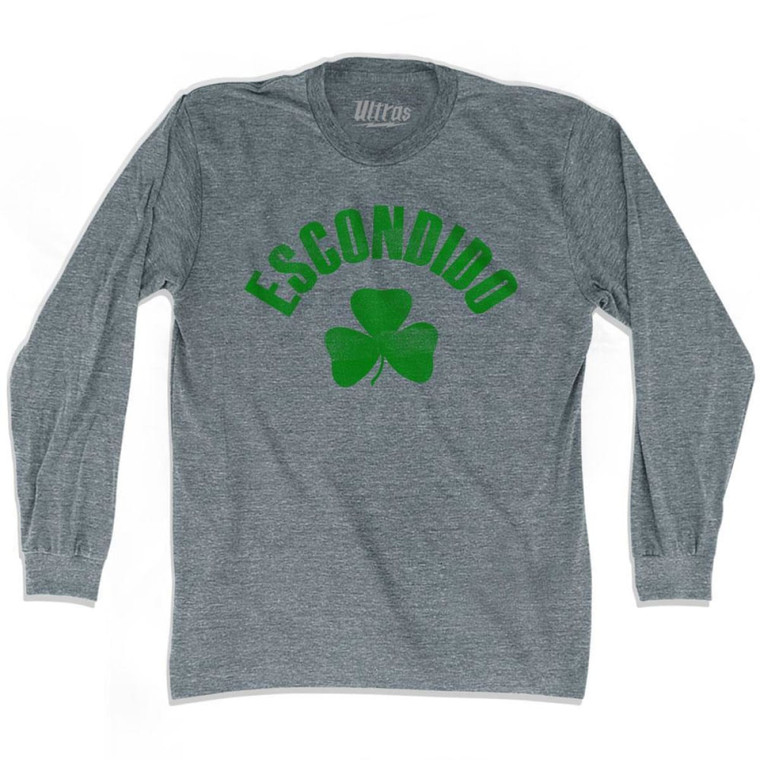 Escondido Shamrock Tri-Blend Long Sleeve T-shirt - Athletic Grey