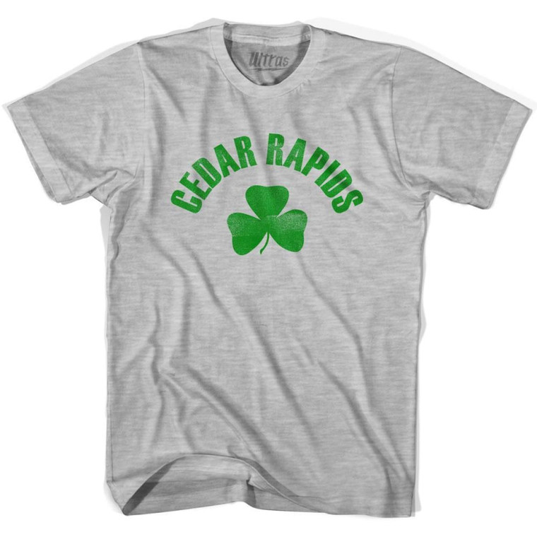 Cedar Rapids Shamrock Cotton T-shirt - Grey Heather