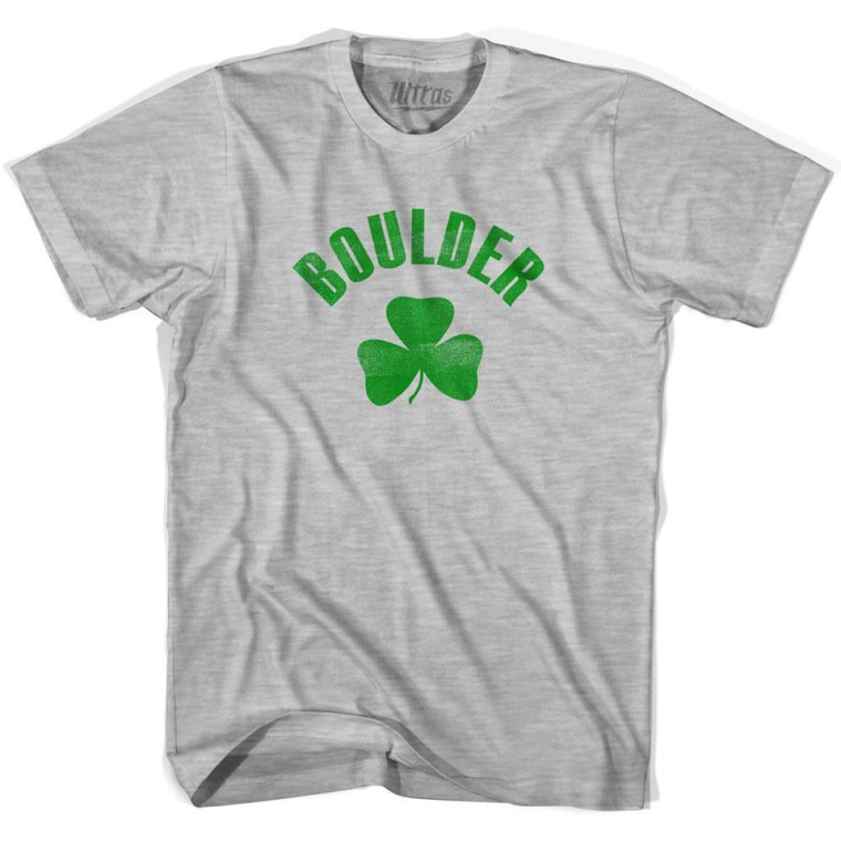 Boulder Shamrock Youth Cotton T-shirt-Grey Heather