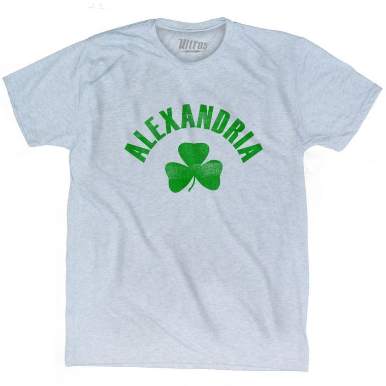 Alexandria Shamrock Tri-Blend T-shirt - Athletic White