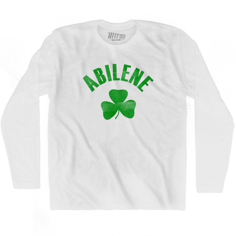 Abilene Shamrock Cotton Long Sleeve T-shirt - White