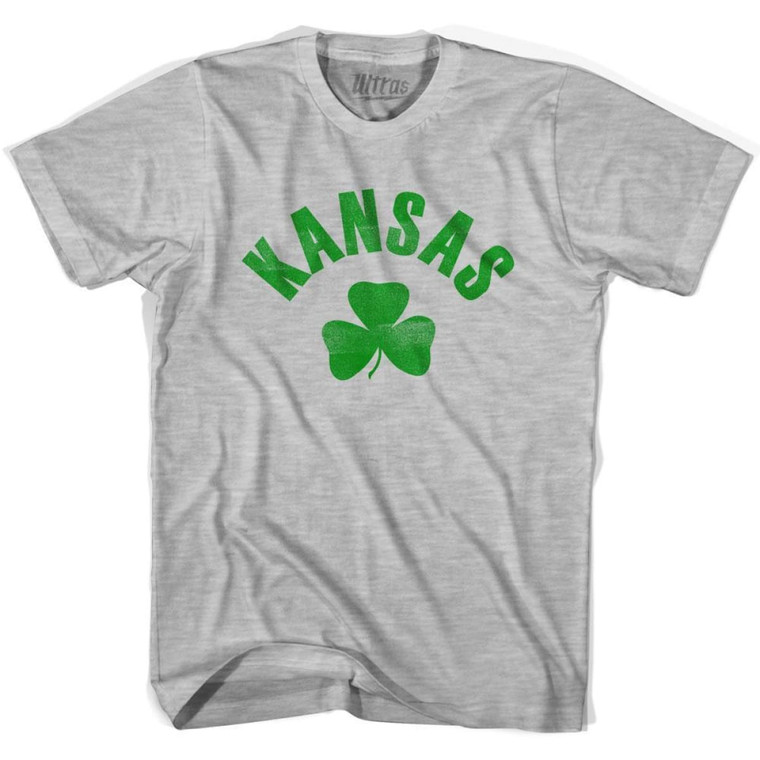 Kansas State Shamrock Youth Cotton T-shirt - Grey Heather