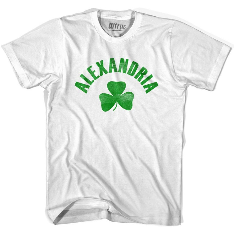 Alexandria Shamrock Youth Cotton T-shirt-White