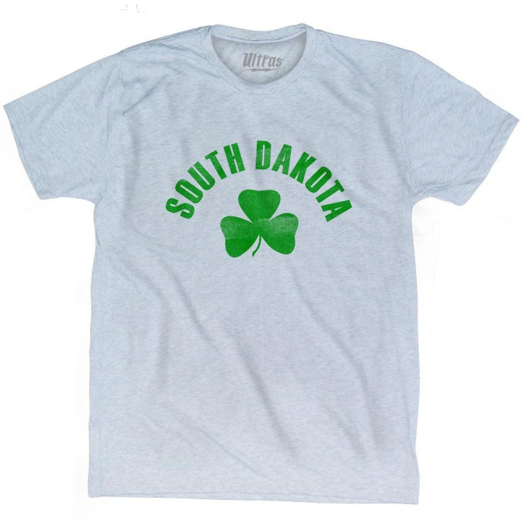 South Dakota State Shamrock Tri-Blend T-shirt - Athletic White
