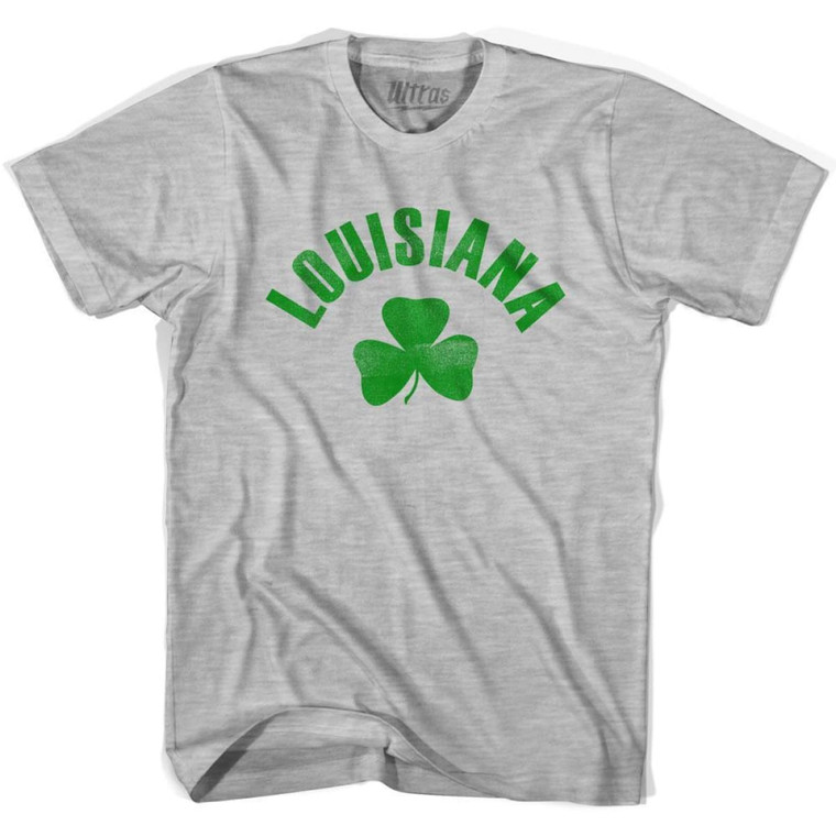 Louisiana State Shamrock Cotton T-shirt - Grey Heather