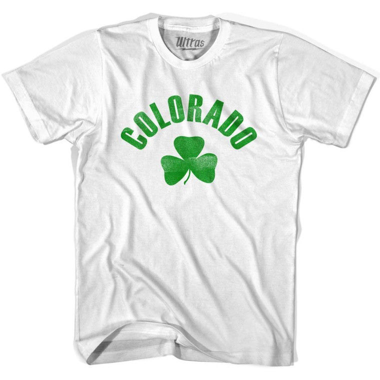 Colorado State Shamrock Cotton T-shirt - White