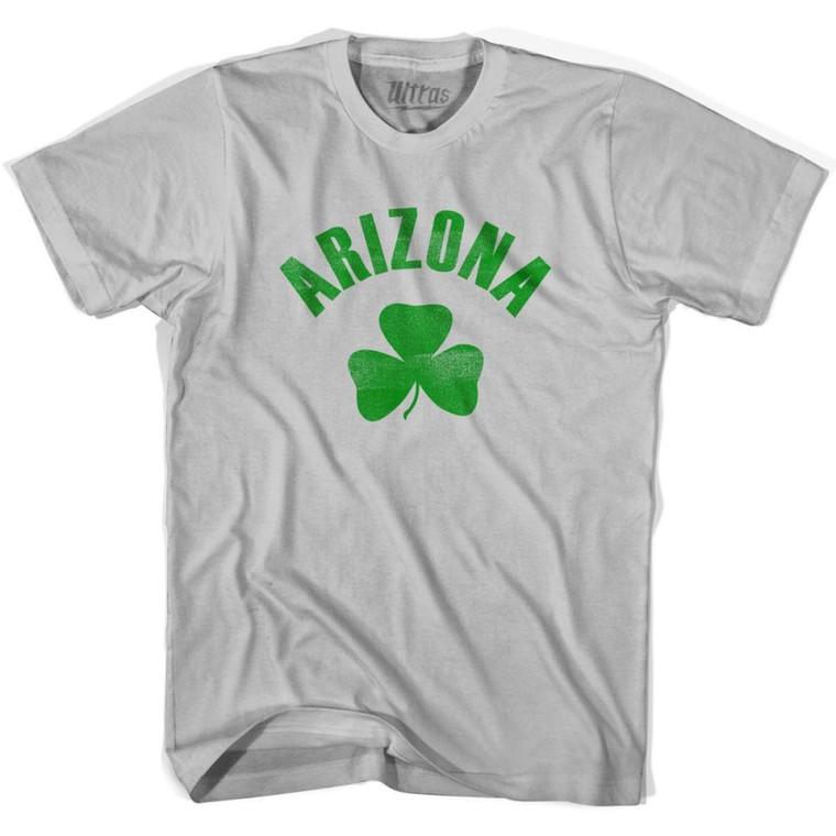 Arizona State Shamrock Cotton T-shirt-Cool Grey