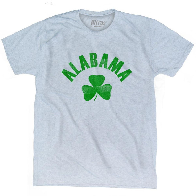 Alabama State Shamrock Tri-Blend T-shirt-Athletic White