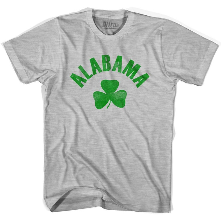 Alabama State Shamrock Womens Cotton T-shirt-Grey Heather