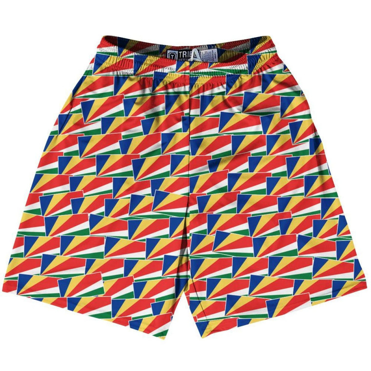 Tribe Seychelles Party Flags Lacrosse Shorts Made in USA - Multi