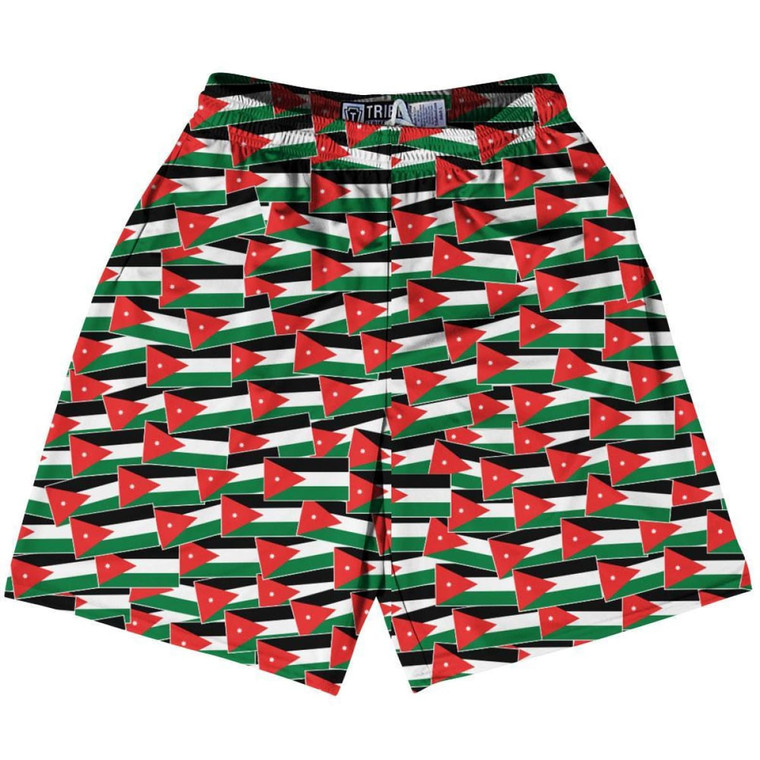 Tribe Jordan Party Flags Lacrosse Shorts Made in USA - Green Red