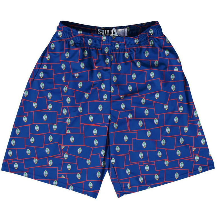 Tribe Guam Party Flags Lacrosse Shorts Made in USA - Royal